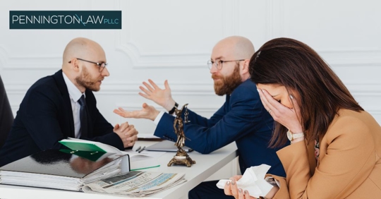 couple talking to a divorce lawyer